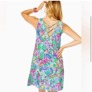 Lilly Pulitzer "Kristen"  Knit Swing Dress with Lattice Back. Size XXS